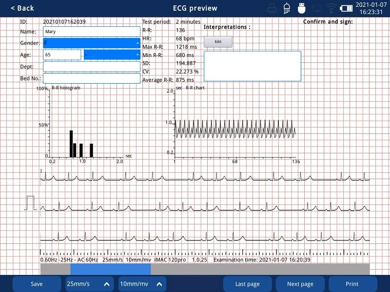 6 channel EKG machine(001)